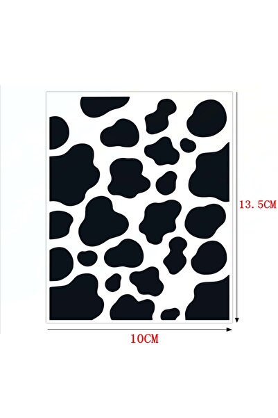 Choice 5 Sheets-130Pcs 130Pcs Cow Print Stickers Self-Adhesive Black Cow Patt...