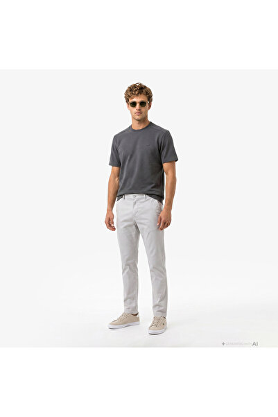 Lacoste Erkek Slim Fit Gri Chino Pantolon
