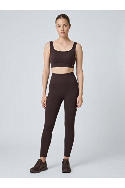 Jerf Holly Honeycomb Patterned High Waist Leggings Bitter Coffee