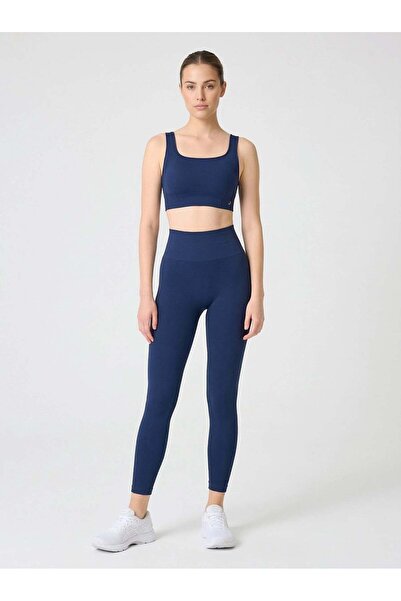 Jerf Holly Honeycomb Patterned High Waist Leggings Navy Blue