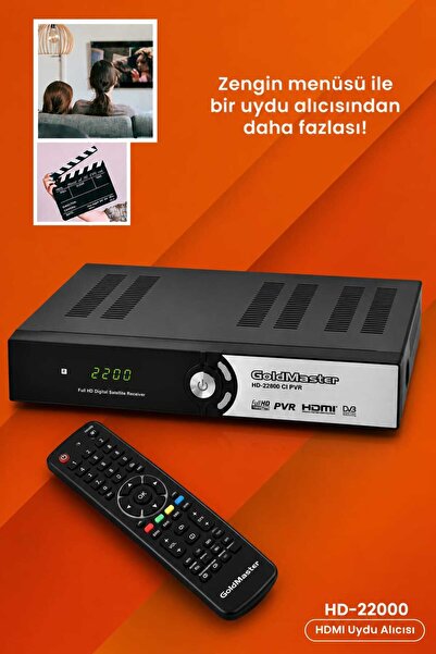 GOLDMASTER USB HDMI Çıkışlı Tüplü TV Uyumlu Scart PVR Kayıt HD Uydu Alıcısı H...