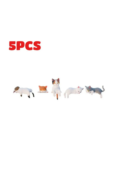 Choice1 SET B 5Pack Cartoon Mini Cat Ornaments Car Screen Edge Decoration wit...