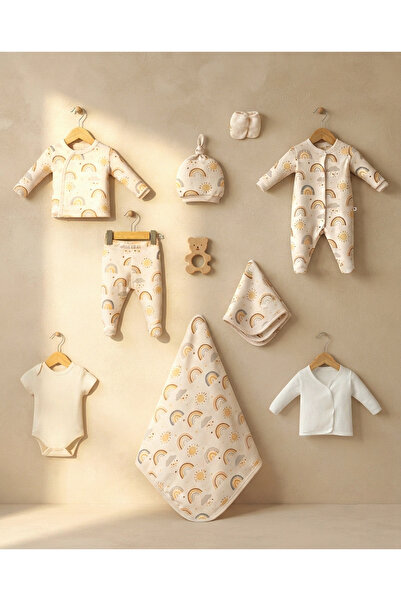 Baby Violette Rainbow Print 10-Piece Boxed Baby Hospital Discharge Set