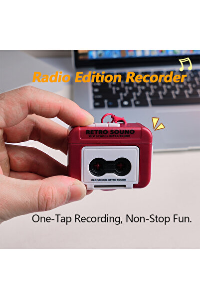 Choice1 red Creative Fun Mini Radio Recorder Music Toy Classical Bag Decorati...