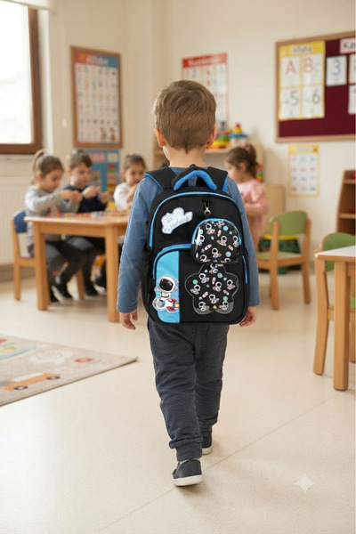 Waddell Giza Astronaut Kindergarten Nursery Bag Mini Wallet with Gift
