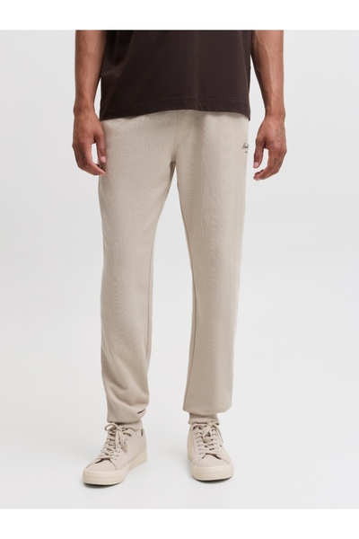 Jack & Jones Men's Sweatpants, JPSTGORDON ARCHIVE, Regular fit, Cream, M