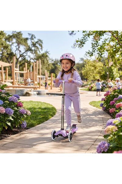 Micro Scooter Maxi Micro Deluxe Glow Led Plus Luminous Purple Mıcro-Mmd378