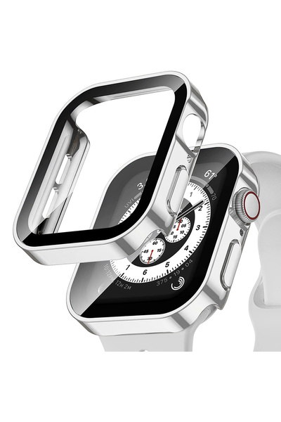 Choice Series 7 8 9 45mm Silver Waterproof Watch Case+Glass for Apple Watch 4...