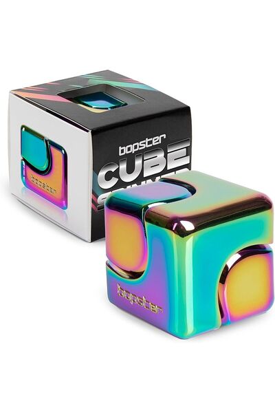 Bopster Fidget Cube Spinner - Multicoloured Metallic - Cs001
