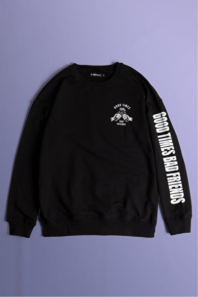 Goldffinch Ανδρικό φούτερ Good Times Bad Friends Oversize GF1149SY
