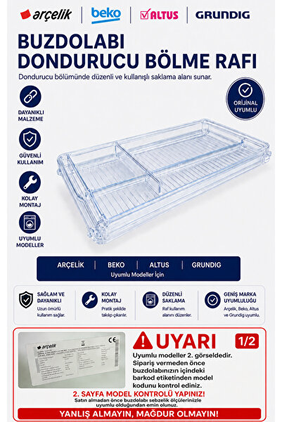 Arçelik Oem - Buzdolabı Buzluk Rafı - 4249010500