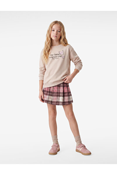 Koton Shardonlu Long Sleeve Crew Neck Printed Sweatshirt