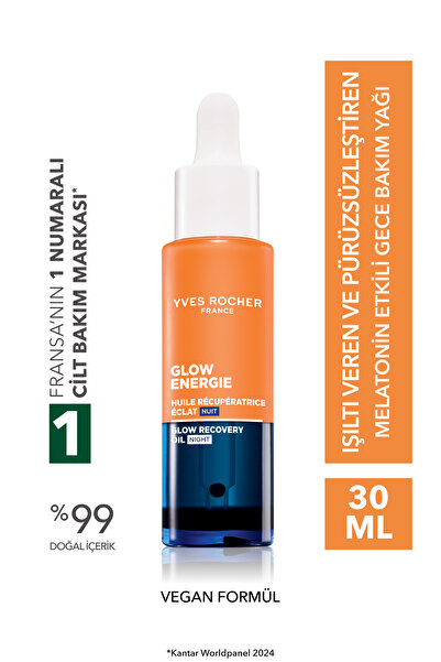 Yves Rocher Night Care Oil -Melatonin Effective-Radiant Antioxidant Botanical...