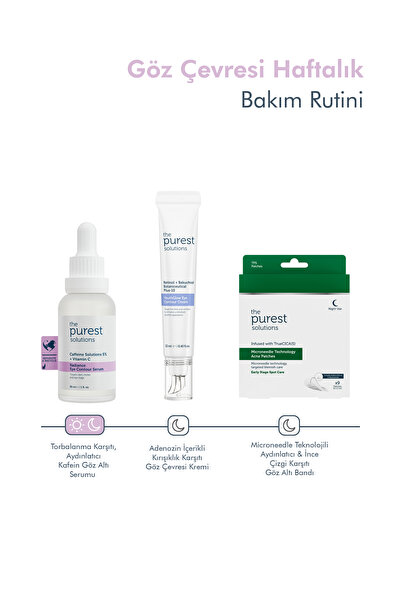 The Purest Solutions Torbalanma Karşıtı, Aydınlatıcı Kafein Göz Altı Serumu 30 ml (CAFFEİNE 5% VİTAMİN C)