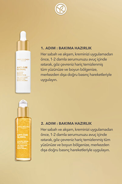 Yves Rocher Yaşlanma Karşıtı Gündüz 2'li Serum Seti - Gündüz Serumu 30 ml & Konsantre Micro Serum 30 ml