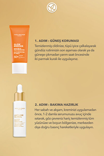 Yves Rocher Yaşlanma ve Leke Karşıtı Set- Gündüz Serum 30 ml & Leke Karşıtı Güneş Kremi 50 SPF 30 ml