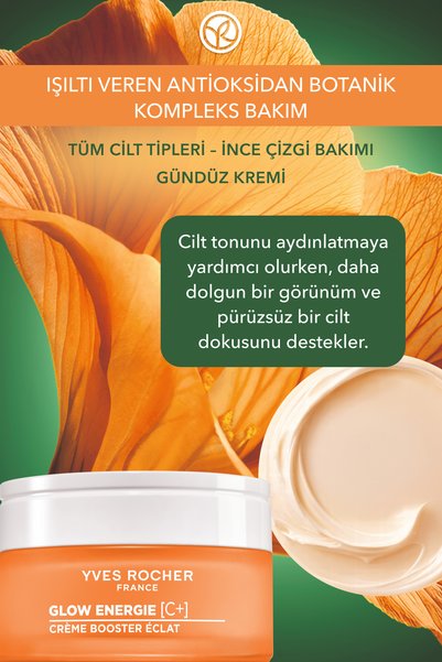 Yves Rocher Gündüz Kremi - C Vitamini - Işıltı Veren Antioksidan Botanik Kompleks Bakım Glow Energie 50 ML-84141