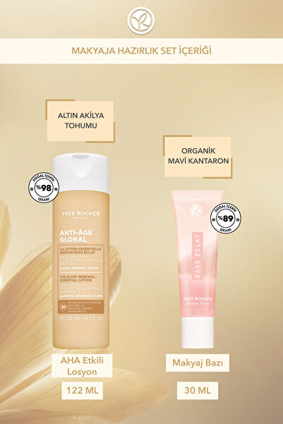 Yves Rocher Makyaja Hazırlık Seti- AHA Losyon 122 ml & Makyaj Bazı 30 ml