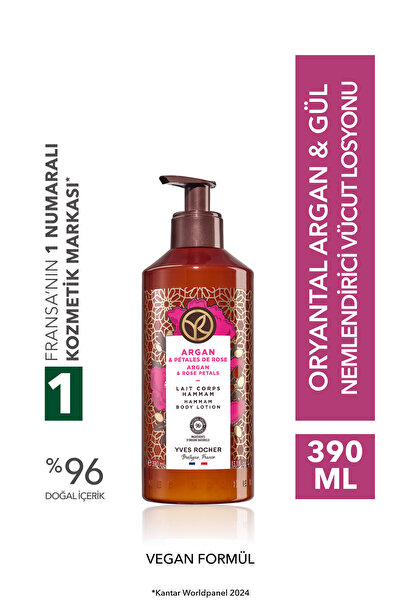 Yves Rocher Vücut Losyonu - Nemlendirici Besleyici Oryantal Argan Gül- Vegan-...