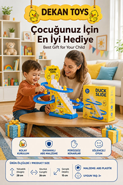 dekan toys Dön Dolaş Ördek Oyunu Işıklı Müzikli Ördek Merdivenden Çıkıp Kaydı...