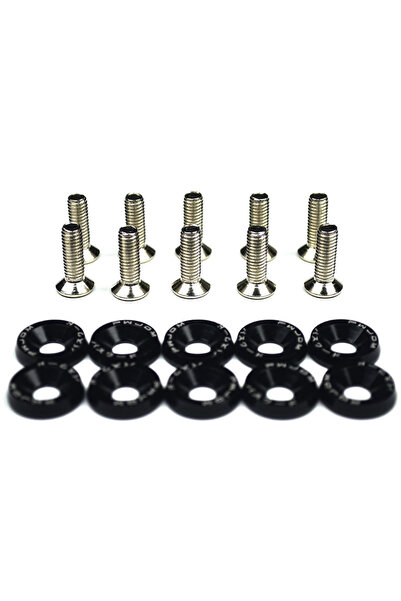 choice2 black EAFC 10PCS M6x20 Car Styling Universal Modification JDM Hexagon...