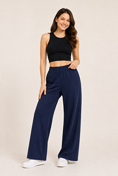 JOLT Women's Navy Blue High Waist Pants
