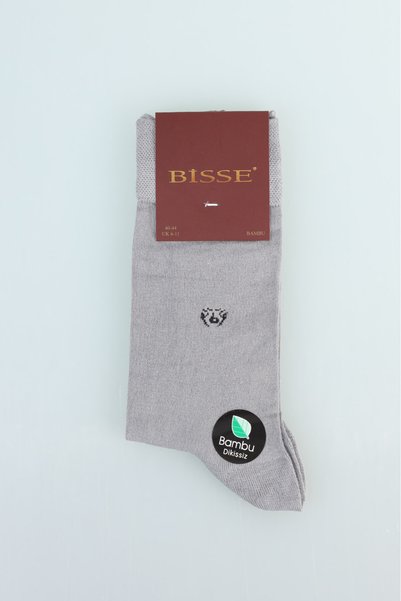 Bisse Gray Bamboo Seamless Long Socks