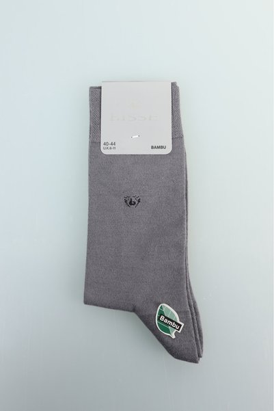 Bisse Gray Bamboo Socket Long Socks