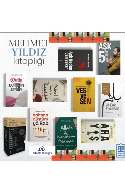 Timaş Yayınları Mehmet Yıldız kitaplığı-Bahtına Düştüm Ya Rab,Vesvesen, Ya Ba...