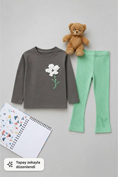 My Kids Wear Girl's Long Sleeve Top + Leggings – School & Daycare Casual Set ...