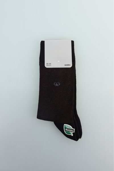 Bisse Burgundy Patterned Seamless Bamboo Long Socks
