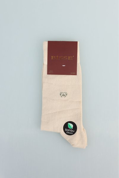 Bisse Beige Bamboo Seamless Long Socks