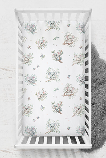 Wheeppo 100% Cotton Satin Single Elastic Sheet - Koala Park Mattress 70X120