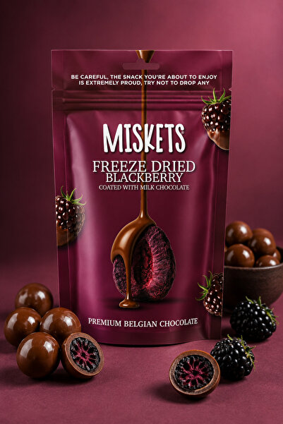 Miskets Sütlü Çikolatalı Böğürtlen 80 gr x 3 Adet
