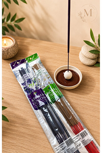 Morey Seramik Tütsülük + Aroma Fusion 20 Adet Organik Çubuk Tütsü 2 Paket (50...