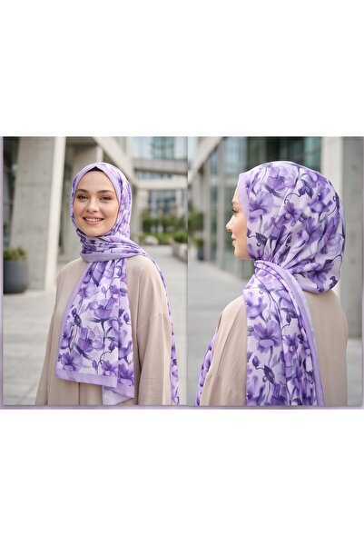 tuaipek Organic Viscose Silk İnci̇ra Shal - Floral Pattern