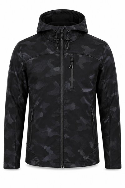 GHASSY CO Erkek İçi Polarlı Su ve Rüzgar Geçirmez Softshell Spor Mont