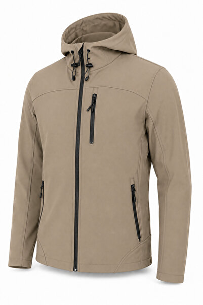 GHASSY CO Wasser- und winddichter Softshell-Sportmantel für Herren mit Fleece...