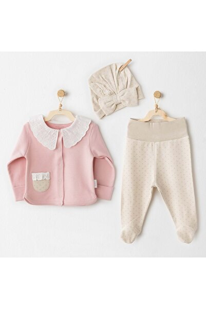 andywawa Baby Girl 3-Piece Set Pink