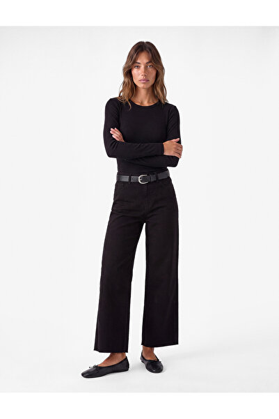 Koton Slim Fit Long Sleeve Crew Neck Viscose T-Shirt