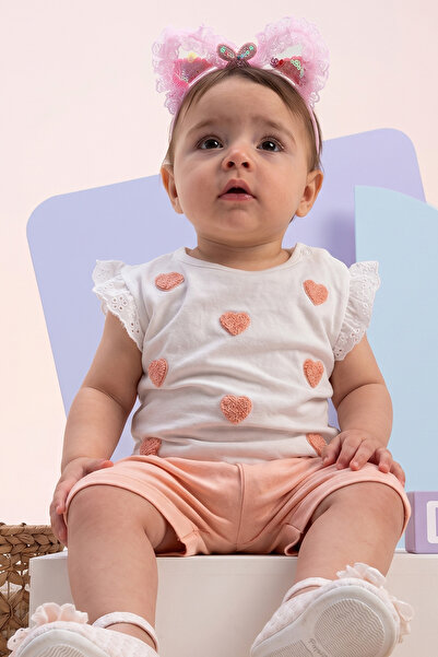 Rocha Baby Heart Detailed Ruffle Detailed Summer Set