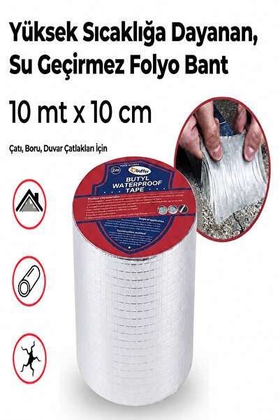 Tor Store 10 Metre X 10 Cm Çamur Bant Alüminyum Izolasyon Tamir Çatlak Bantı
