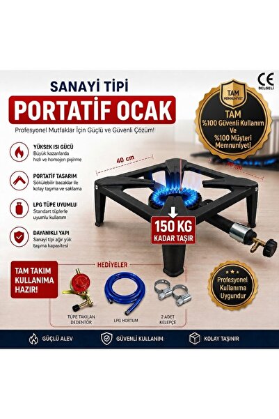 Genel Markalar SANAYİ TİPİ CANAVAR OCAK TAM TAKIM HORTUM DEDENKTÖR DAHİL CE B...