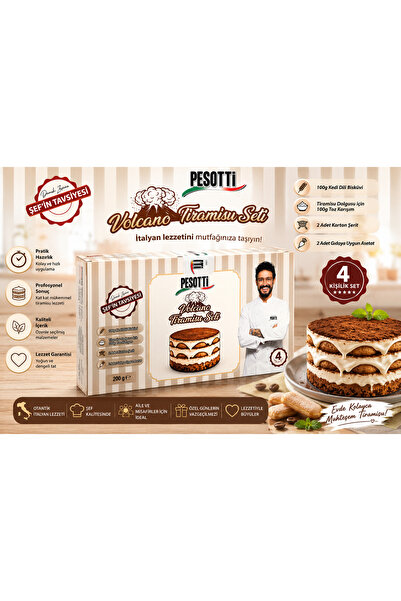 PESOTTİ Tiramisu Seti 300 g Volcano
