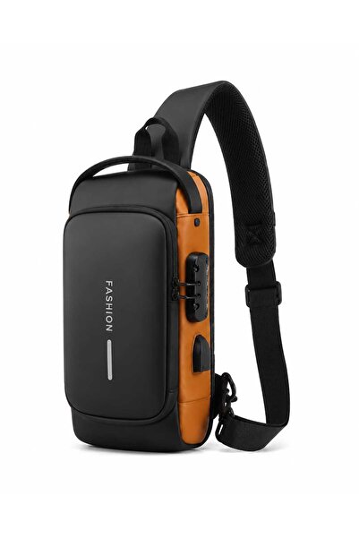 LEOXOL Crossbody Bag | 24 cm Chest Bag With Lock And USB Port | Anti Theft Sh...