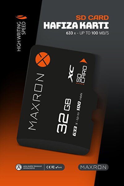Maxron 32 GB Hafıza Kartı SD Kart Adaptörü 100 Mb/s