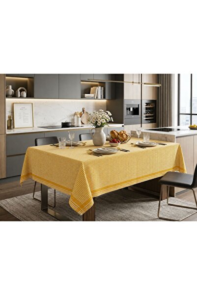 SUNDOKU HOME Zefir 170x170 cm Büyük Boy Masa Örtüsü – Balkon, Mutfak ve Pikni...