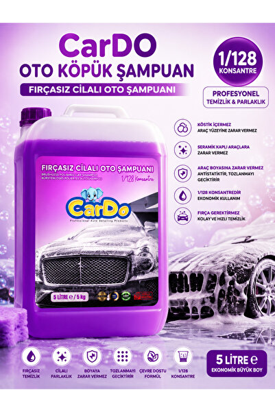 WBREX Cardo Premium Snow Foam Fırçasız Cilalı Oto Köpük Şampuanı 1/128 Konsan...