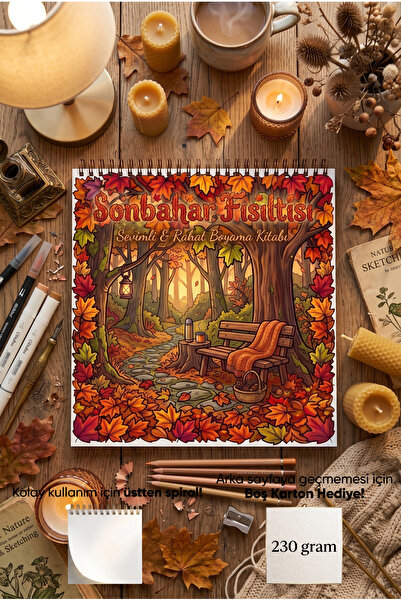 M&H Coloring كتاب تلوين صوت الخريف - كتاب تلوين مقاس 21x21 سم / للأطفال والكب...