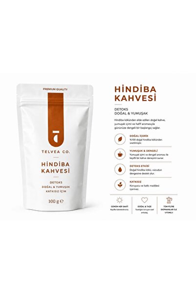 TELVEA CO. Hindiba Kahvesi 100 g | Premium Hindiba Kökü & Çözünebilir Kahve